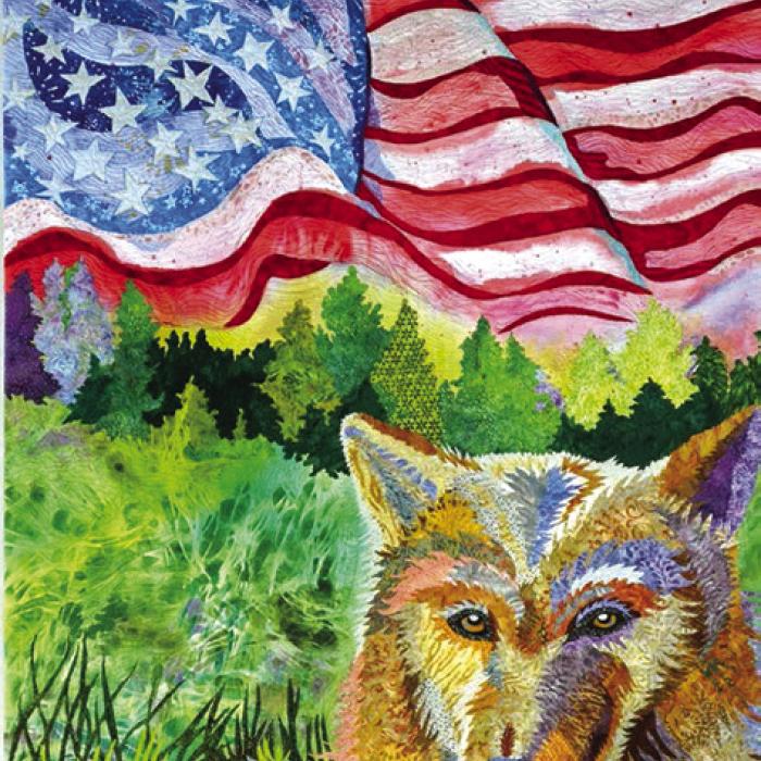 This quilt called “What is Freedom?” is part of the new exhibits that debuted last week at The Texas Quilt Museum in La Grange.