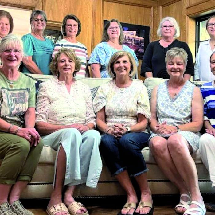 Members of the Round Top-Carmine Bunco Group gathered recently. Pictured here are (standing, from left) Leonita Sanders, Rene Zwernemann, Debbie Eckert, Nancy Eilers, Colette Wunderlich, Susan Bathe, Lisa Mayer, (seated) Cathy Gau, Linda Levien, Debbie Jacob, Darlene Etzel, Marie Loewe.