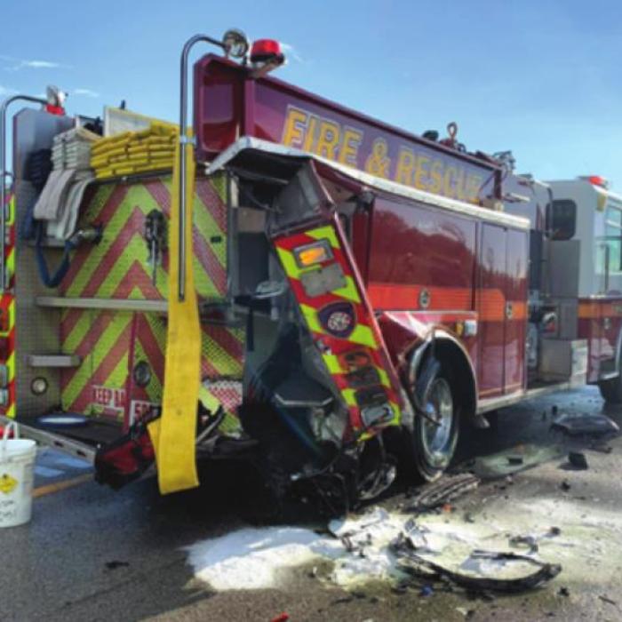 Flatonia Truck Struck, Totaled in Interstate Pileup