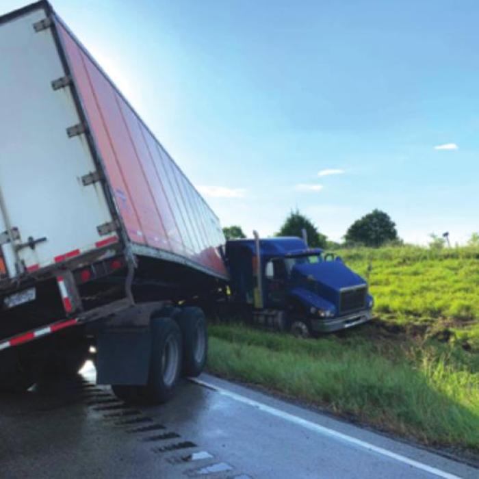 Scenes from Wednesday’s Interstate-10 pileup, including the totaled firetruck, left. Fayette County Sheriff’s Dept. photos