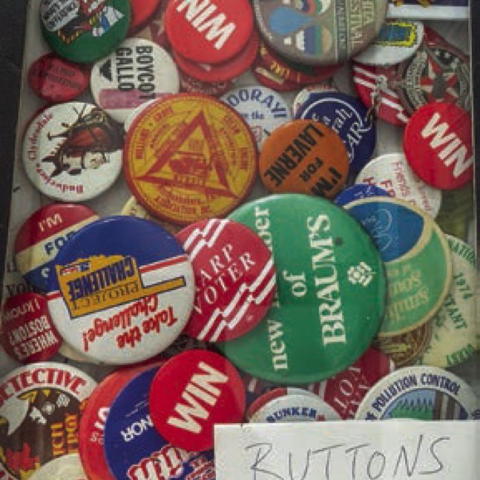 Another collection of political buttons.