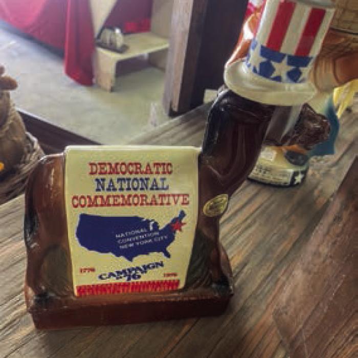 A piece of commemorative china from the 1976 Democratic National Convention in New York City.