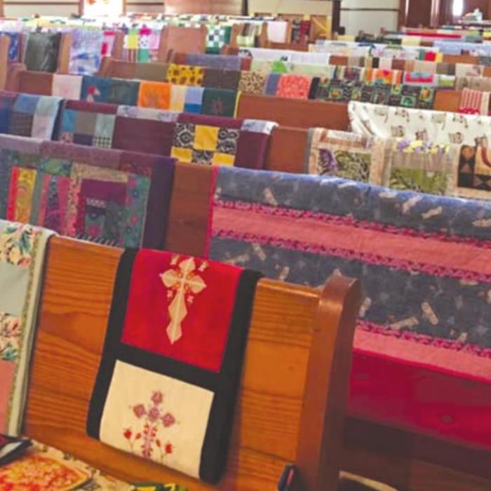 Blessing of the Quilts at St. Paul Lutheran Church in Fayetteville.