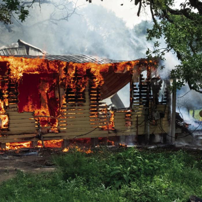 Home Destroyed by Fire in West Point