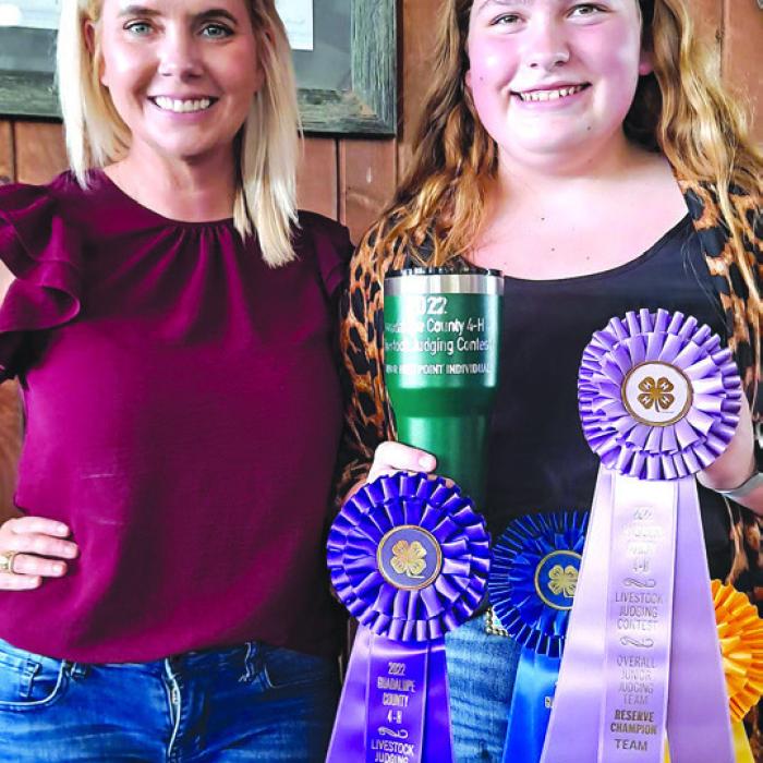 Overall High Point Junior – Rheagan Karisch, with Coach Kaci Carrales.