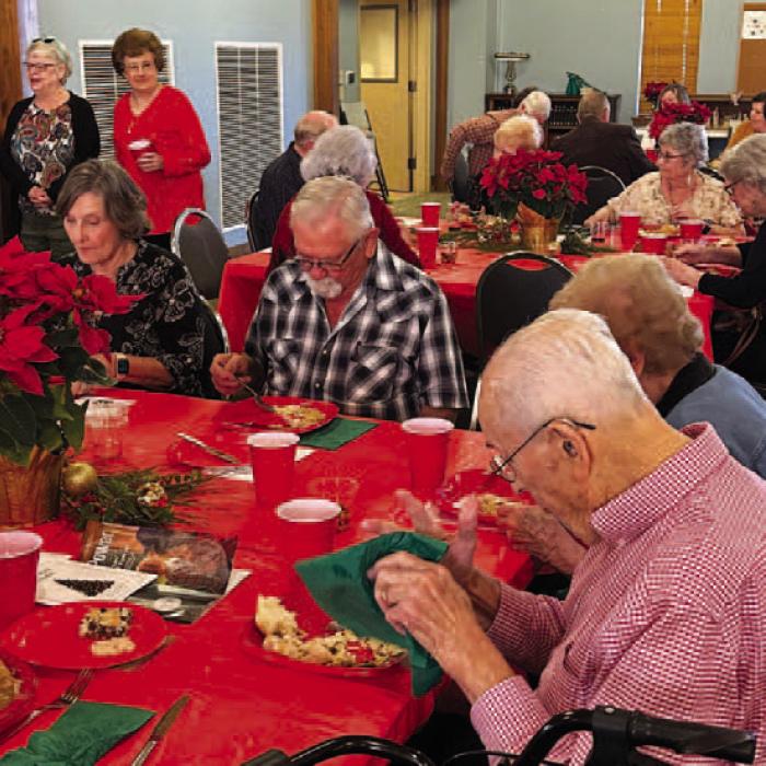 The Ladies at Holy Cross in Warda held their annual Over 80s Lunch last Sunday. A meal of turkey and dressing was served and enjoyed by members 80 years of age or older, as well as members of their Sewing Circle Group.