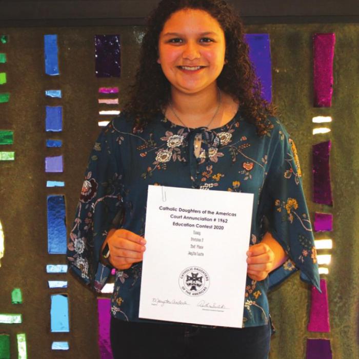 Division 2 (Grades 6-7-8) ESSAY: 2nd Jaylia Lucio.
