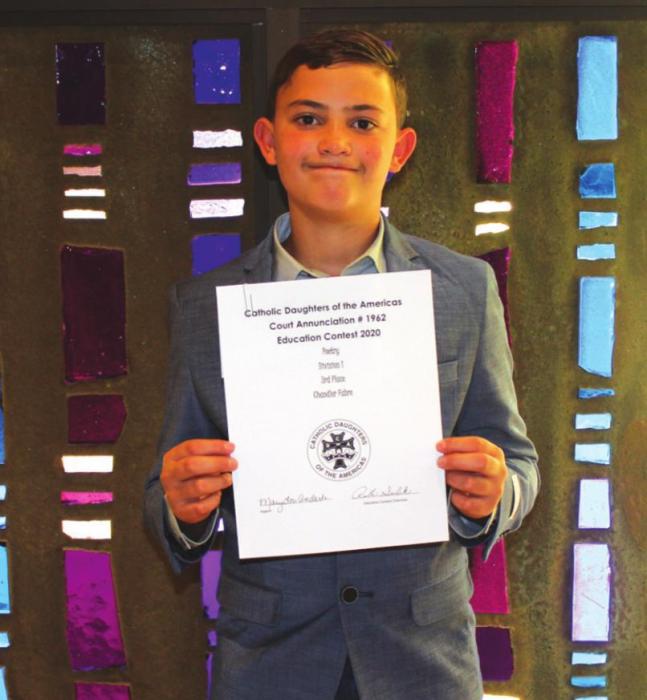 Division 1 (Grades 4-5) POETRY: 3rd Chandler Fabre.