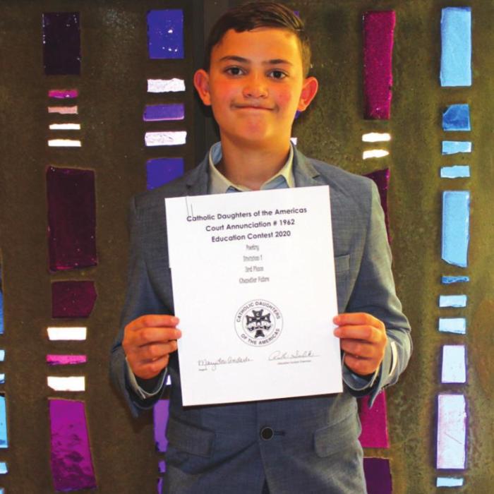 Division 1 (Grades 4-5) POETRY: 3rd Chandler Fabre.