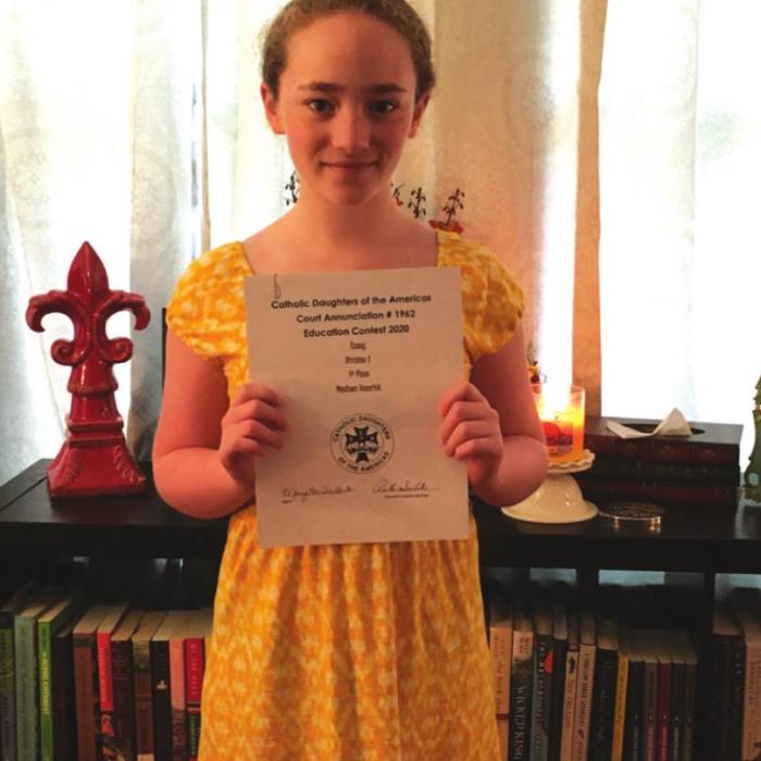 Division 1 (Grades 4-5) ESSAY: 1st Madison Hamrick.