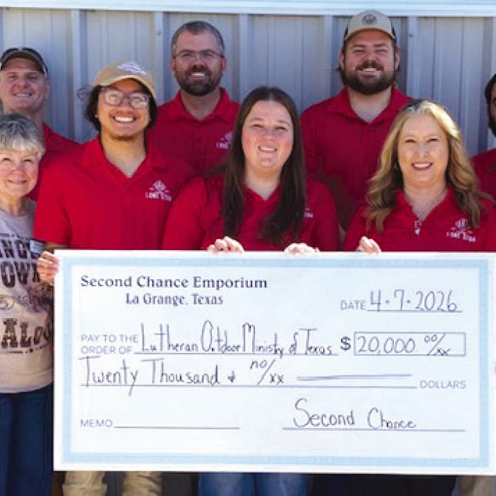 	Second Chance Donates to Lutheran Outdoor Ministry
