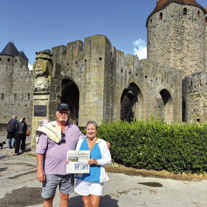 Charlie and Seri Davis of La Grange took The Record to Carcassone, France, a medieval city from the 12th-13th centuries. The Romanesque and Gothic architecture includes ramparts, towers, and a draw bridge to fend off the enemy. The Basilica of Saint-Nazaire and Saint-Celse are within the walls amongst restaurants, boutiques, and a hotel. It is definitely a ‘bucket list’ destination.