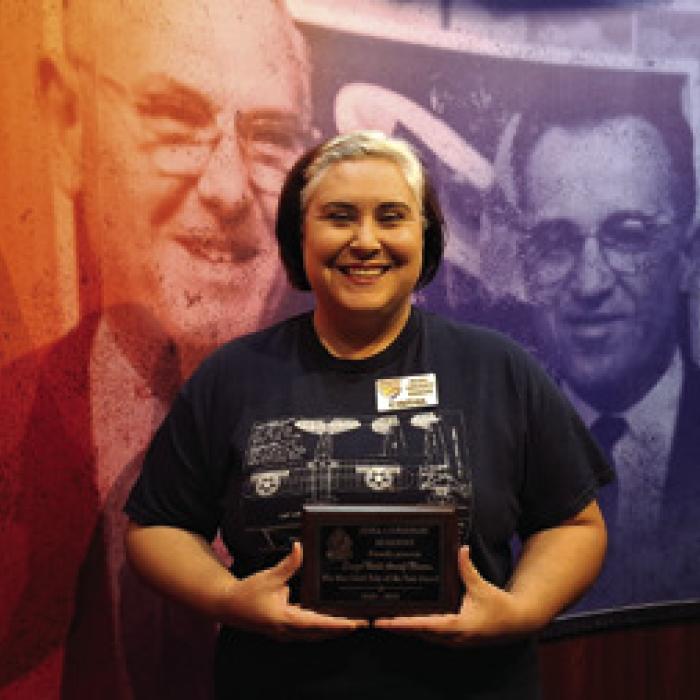 Cynthia A Fogleman, Stanzel Model Aircraft Museum Museum Director with the Award.