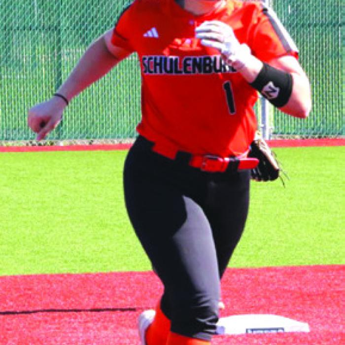 Hailey Kahlden is all smiles after her homer Saturday.