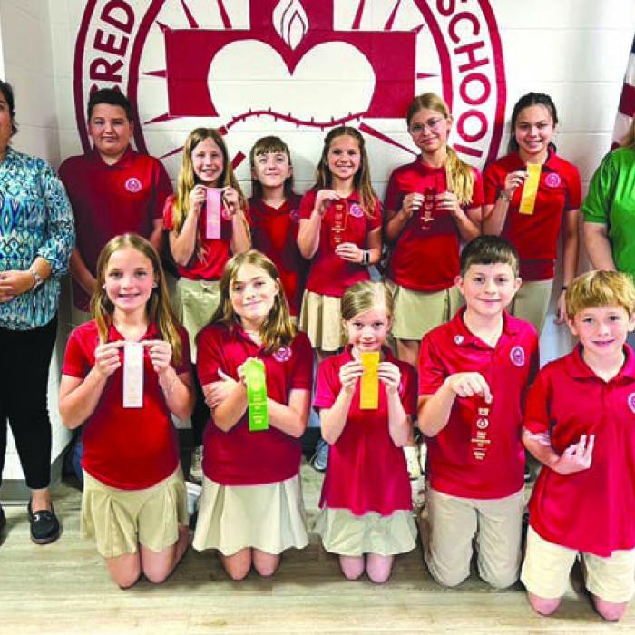 Streiff-5th, Oliver Greenwood-participant; 4th Grade, Maggie Kleiber-3rd, Sylvia Shimek-6th; 5th Grade, Ava Wied-2nd, Parker Hatfield-4th, Dylan Elliott-participant, Waylon Gulashalternate; 6th Grade, Marley Vasek-2nd, Ellery Bradford-5th; Coaches: Ms. Ana Rubio and Ms. Laura Elliott.