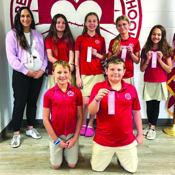 Listening Skills: 5th Grade, Cade Harbers-4th, Liam Cowenparticipant; 6th Grade: Hallie Gross-3rd, Sophie Janda and Marley Vasek-tie for 4th, Chezni Berdoll-alternate; Coach: Ms. Ann Oviedo.