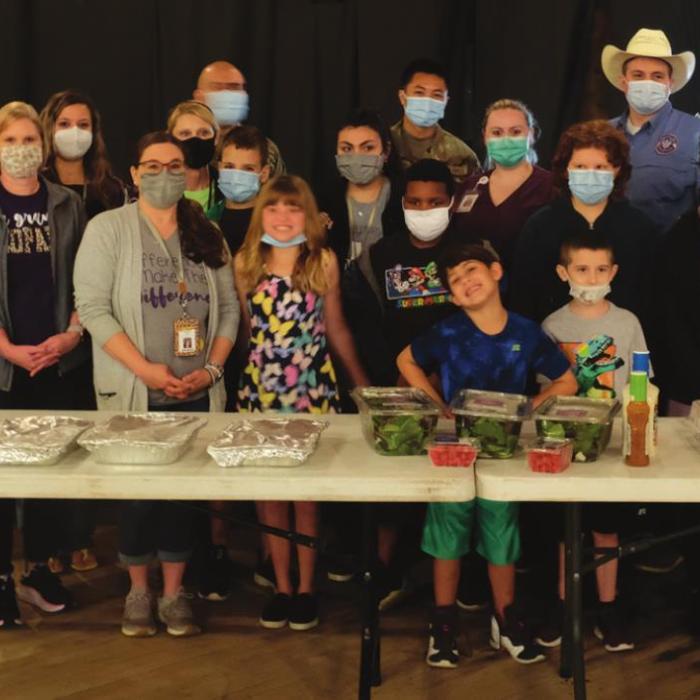 Students from Ms. Novak and Ms. Shimek’s class prepared lunch for the military personnel, volunteers and County staff who assisted at the drive-through vaccine clinic at the Fairgrounds in La Grange last Friday. Photo by Andy Behlen
