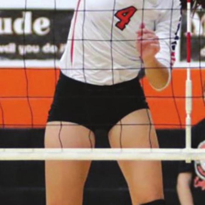 Schulenburg’s Jordan Sommer spikes a ball in a match last week. Photo by Audrey Kristynik
