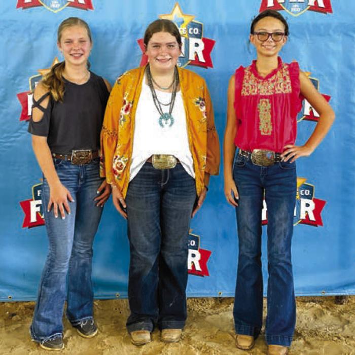 Overall High Point Intermediate, Sponsor Lehmann Pipe &amp; Cattle LLC, 1st place-Madison Markwardt, 2nd place-Rheagan Karisch, and 3rd place-Tatum Fritsch.