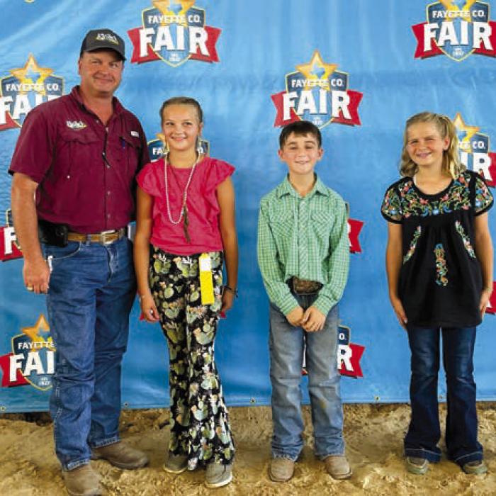 Junior Record book/Interview, Sponsor Kleiber Tractor and Equipment, Representative Patrick Hinze, 1st place-Kaylyn Beseda, 2nd place-Crockett Guenther, and 3rd place-Bryna Pittman.