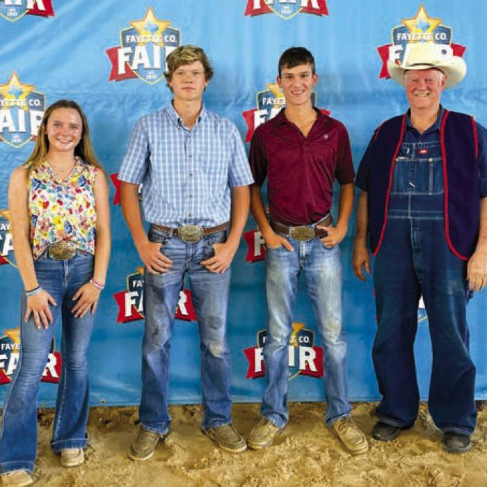 Overall High Point Senior, Sponsor Colorado Valley ICA Representative Steve Janda, 1st place-Avery Nelius, 2nd place-Jake Kubala, and 3rd place-Grant Kubala.