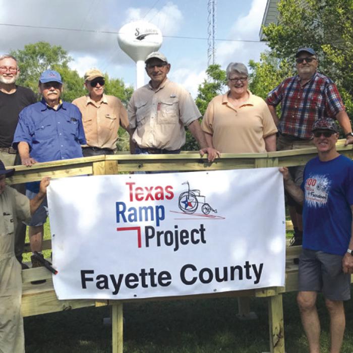 On June 5, Fayette County Texas Ramp Project volunteers built this 36 ft. ramp on Keuper Avenue in Schulenburg.