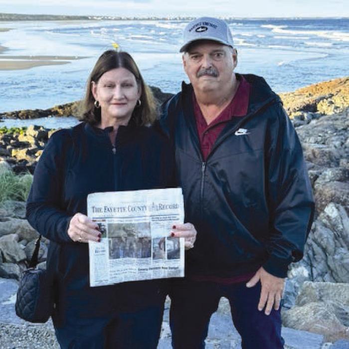 The Fayette County Record recently made it to Ogunquit, Maine by way of Rosemary and Gary Knebel.