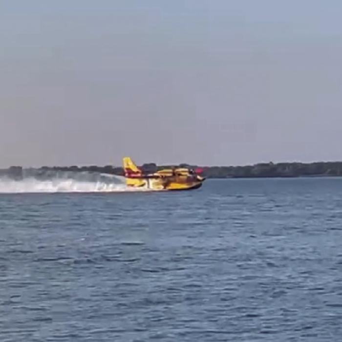 Fayette Lake Water Scooped by Planes To Fight Bastrop Fire