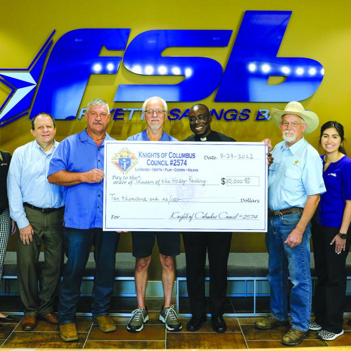 KC Donates to Holy Rosary Rebuilding Fund