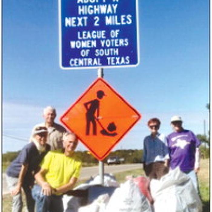 The League of Women Voters of South Central Texas did their quarterly trash pick up Monday, Oct. 9 on Hwy. 90 west of Schulenburg. Keep Texas Beautiful.