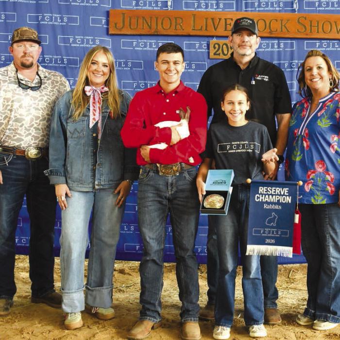 2026 Fayette County Junior Livestock Show Reserve Champions
