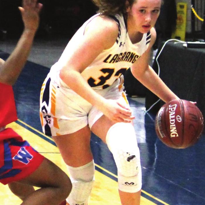 Megan Brothers in action in a Lady Leps’ playoff game in Katy.
