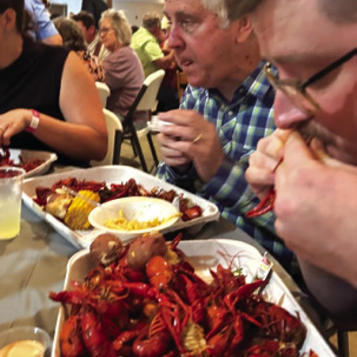 Champs and Crawfish at Fayetteville Booster Club Event