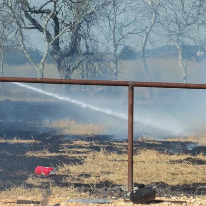 Two Welders Fight Fire With Buckets Until Help Arrives