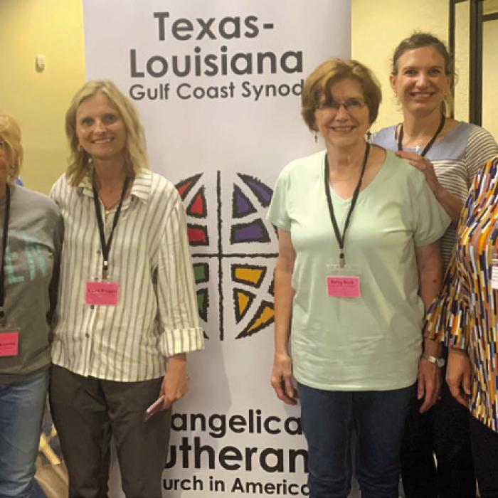 Those attending the Synod Assembly in New Orleans were Pastor Jen Kindsvatter, Ruth Noska, Debbie Lincke, Laura Brugger, Patsy Buro, Megan Buro and Lee Ann and Weldon Hartman.