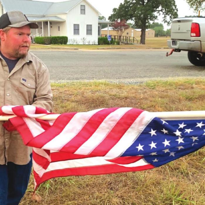 Locals Put Up Flag Display at Fairgrounds