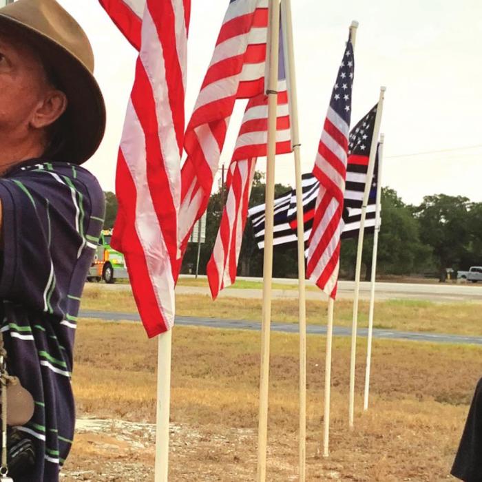 Locals Put Up Flag Display at Fairgrounds