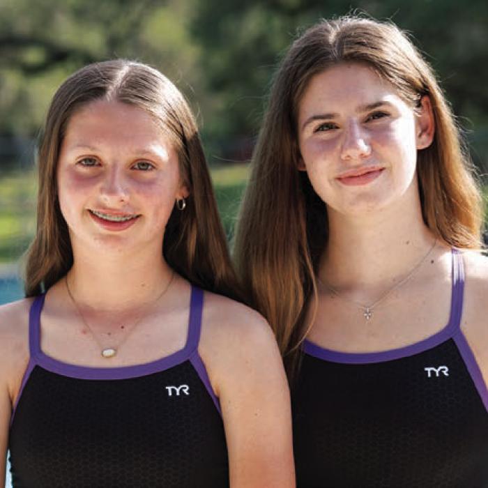 Sisters Adalyn and MaKenna Emmel broke a trio of team records. Photo by Brittany Dawson