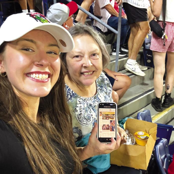 While visiting her daughter Kallie in Philadelphia, Marilyn Kothmann of La Grange and The Fayette County Record (the e-edition, on their smart phone) enjoyed the exciting 6-5 Astros win over the Phillies on Sept. 3 at Citizens Bank Park.