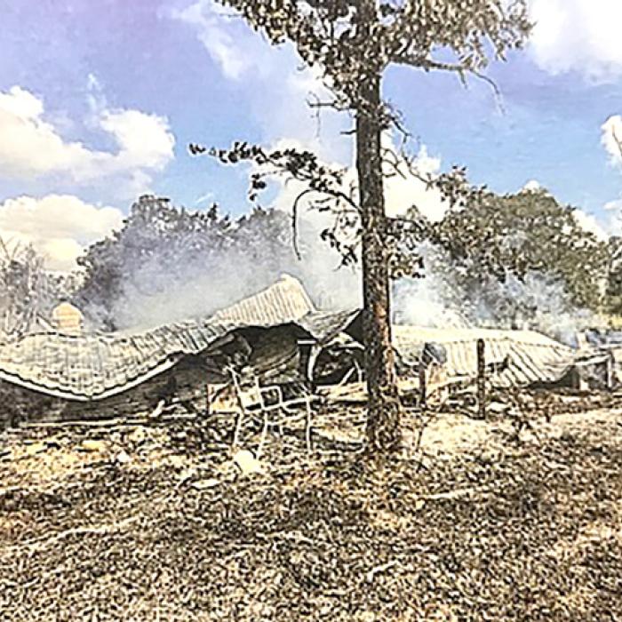 A recently-remodeled home on US 77 north of La Grange burned down Sunday morning, Aug. 10.