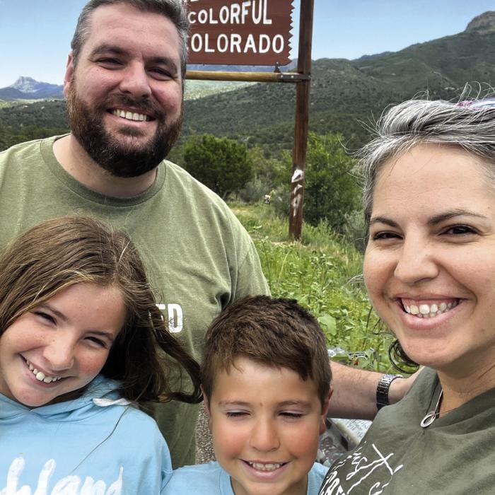Martin and Lora Cherry along with their children Caroline and Mitchell enjoyed the cooler Colorado weather recently.