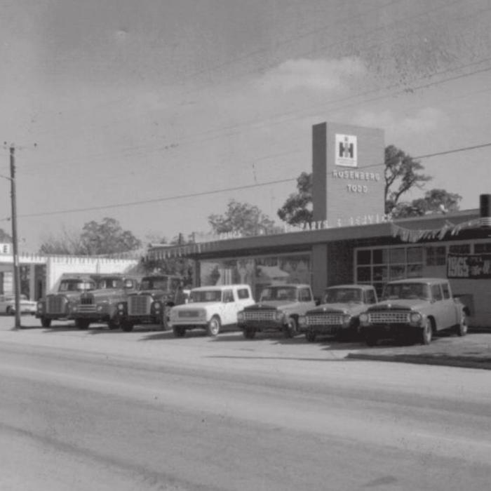 Rosenberg-Todd IH &amp; Pontiac Dealership in 1965