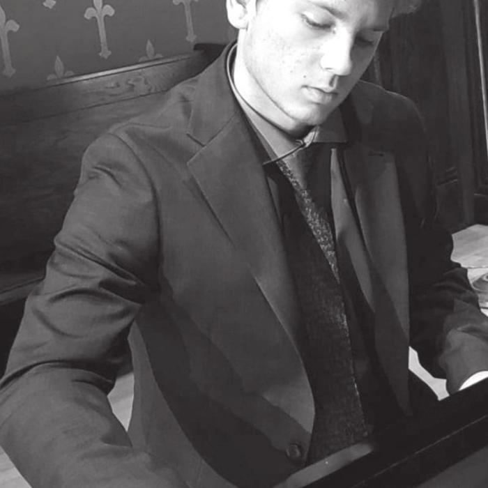 Miles Gillette-Bockhorn won the Baylor University Concerto Competition in the keyboard division.