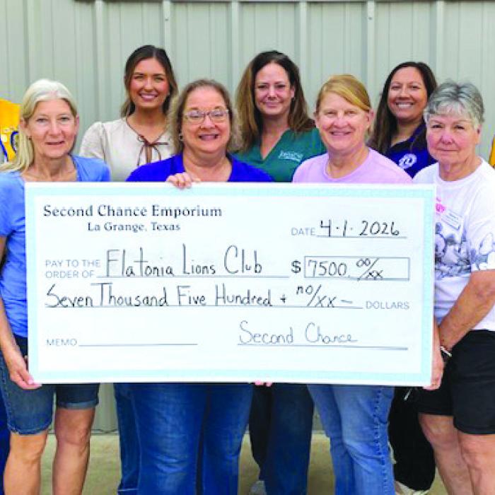 Second Chance Emporium Donates to Flatonia Lions and Mary Gray Foundation