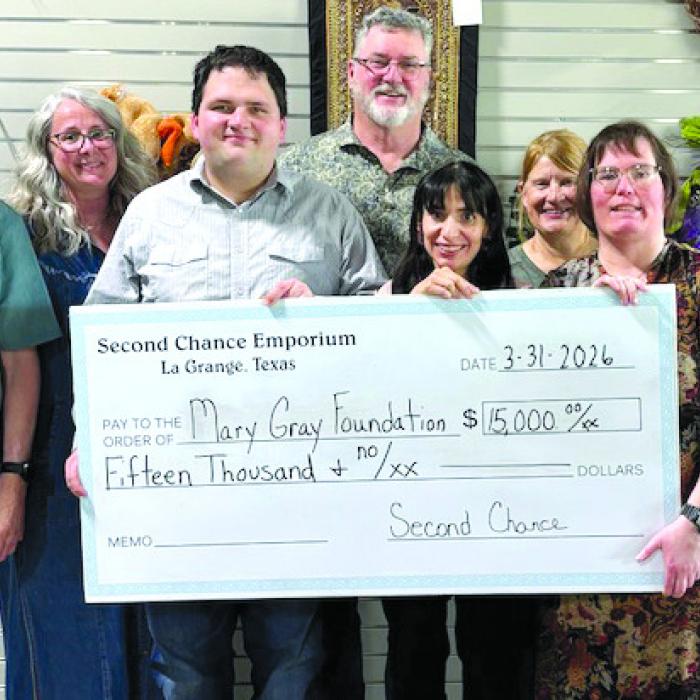 Second Chance Emporium Donates to Flatonia Lions and Mary Gray Foundation