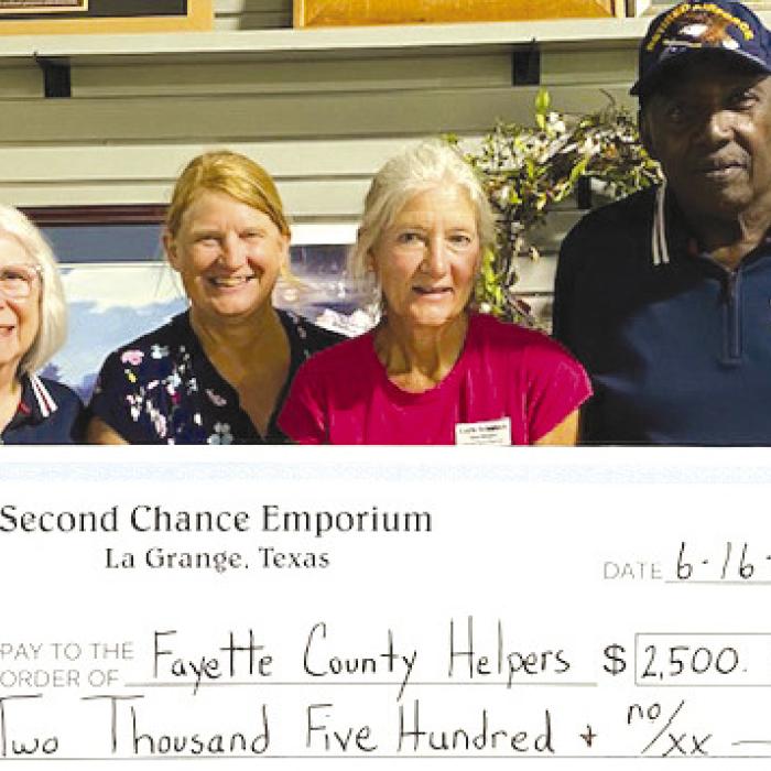 Second Chance Donates to Fayette County Helpers