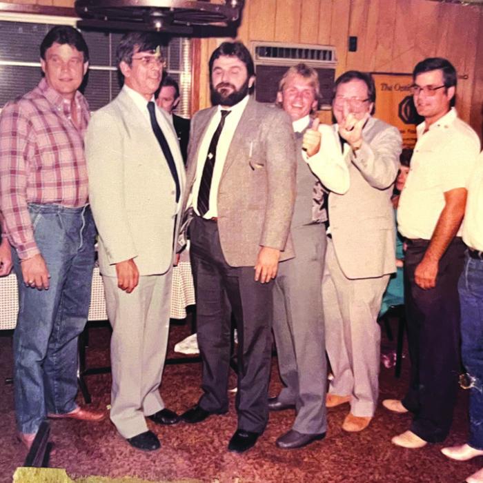 The Club sponsors a basketball Gatherings in the early days. league in the fall/winter.