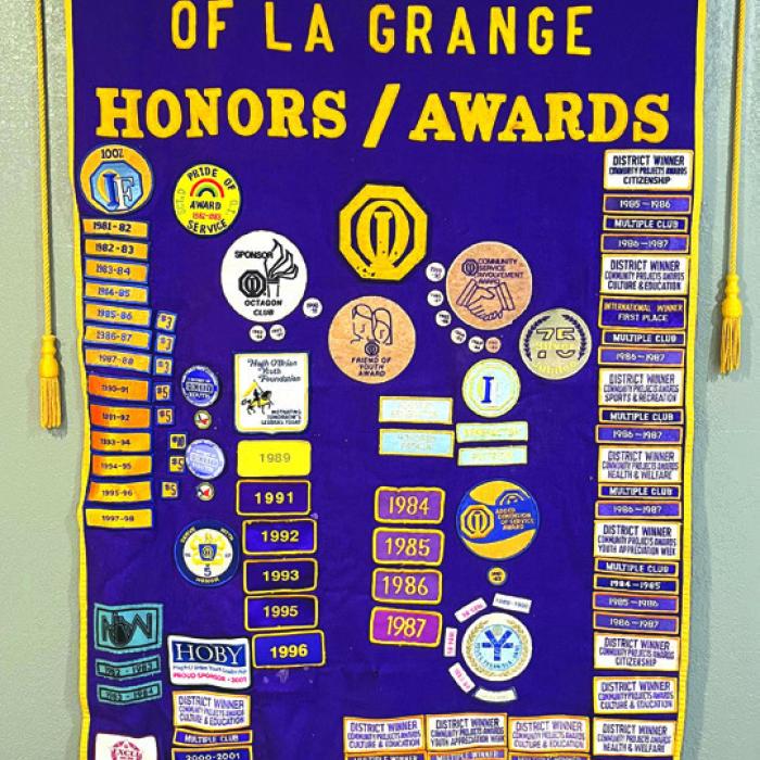 Past regional and state awards won by the La Grange chapter.