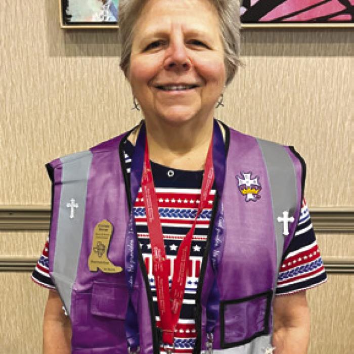 Cynthia Novak at the Texas State Convention while she worked the Ways and Means fundraisers.