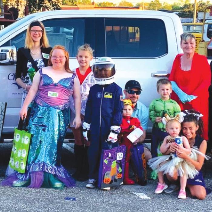 Monster Dash Costume Finalists included: Tyson Mendel, Casen Strickland, Brock Mendel, and Camden Strickland (the Avengers); Camden Demel (baby shark); Clay Hoffmann (astronaut); Kathy and Nita Chovancec (fancy ladies); Lyric Ahrens (giraffe); Brooke Shimek (mermaid); Cate Hooper (Elvis); Dawson, Paisley and Harper Guentert (Anna, Elsa and Olaf), and Emma Kubala and Will Keilbach (Ken and Barbie). Not pictured - Raven Demel (Native American Indian).